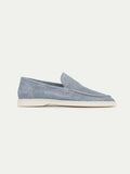 Mocassins classiques en daim bleu ciel