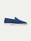 Mocassins classiques en daim Berry Blue