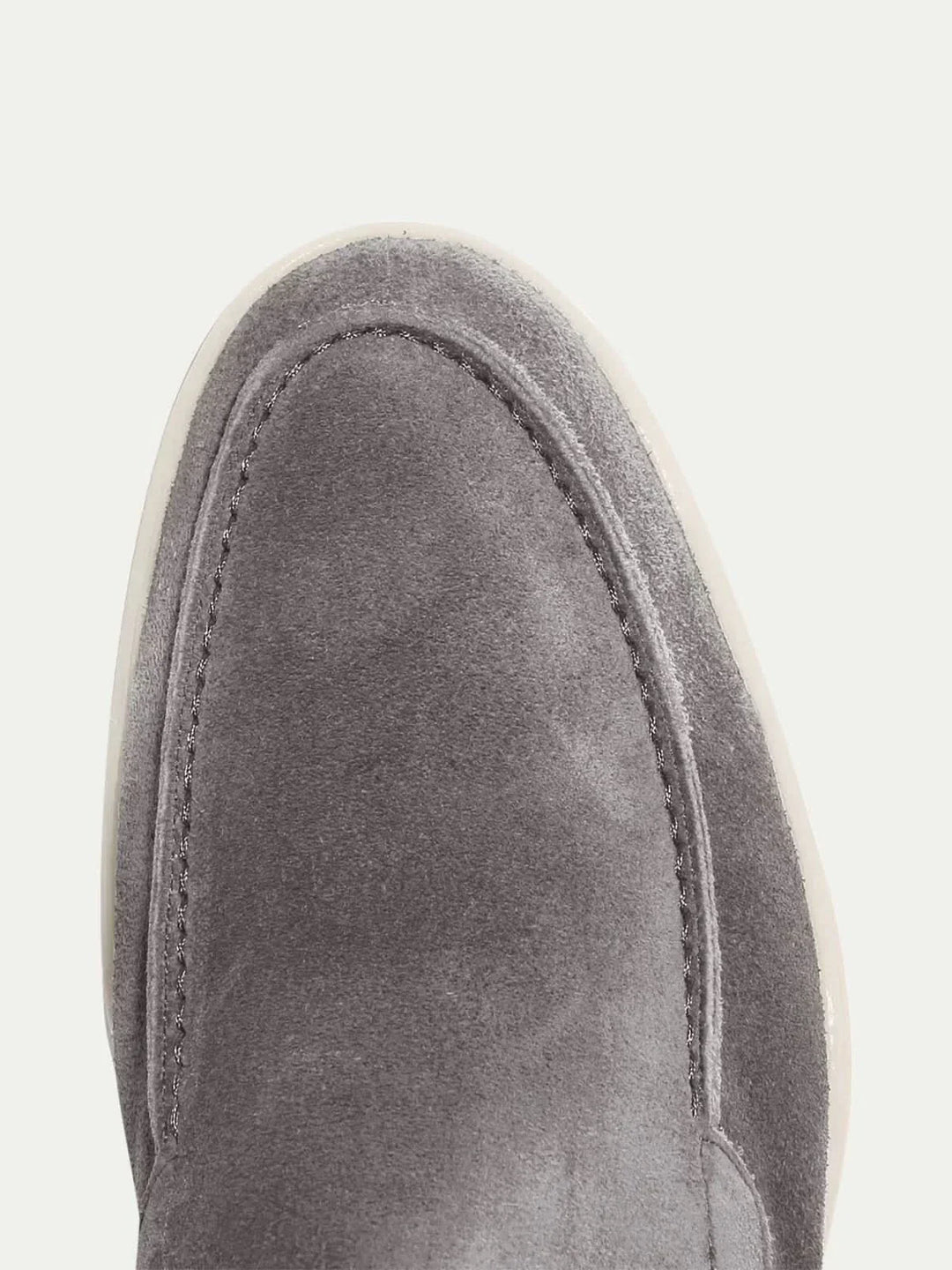 Mocassin classique en daim gris