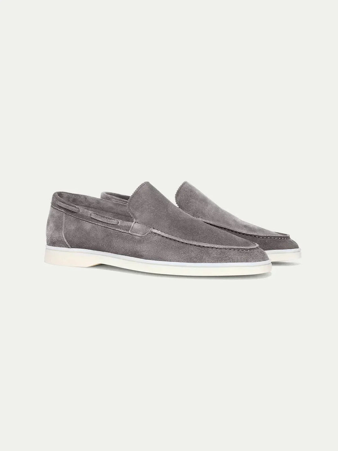 Mocassin classique en daim gris