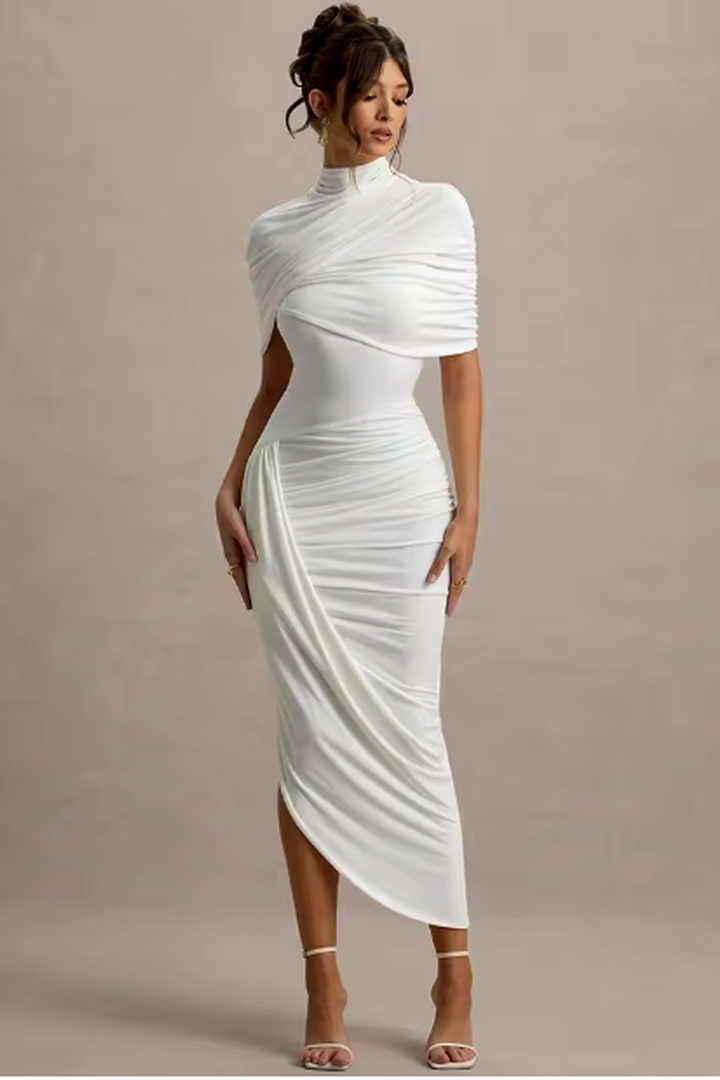 Taylor - Asymmetrisches Twisted Cape Maxikleid